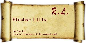 Rischar Lilla névjegykártya